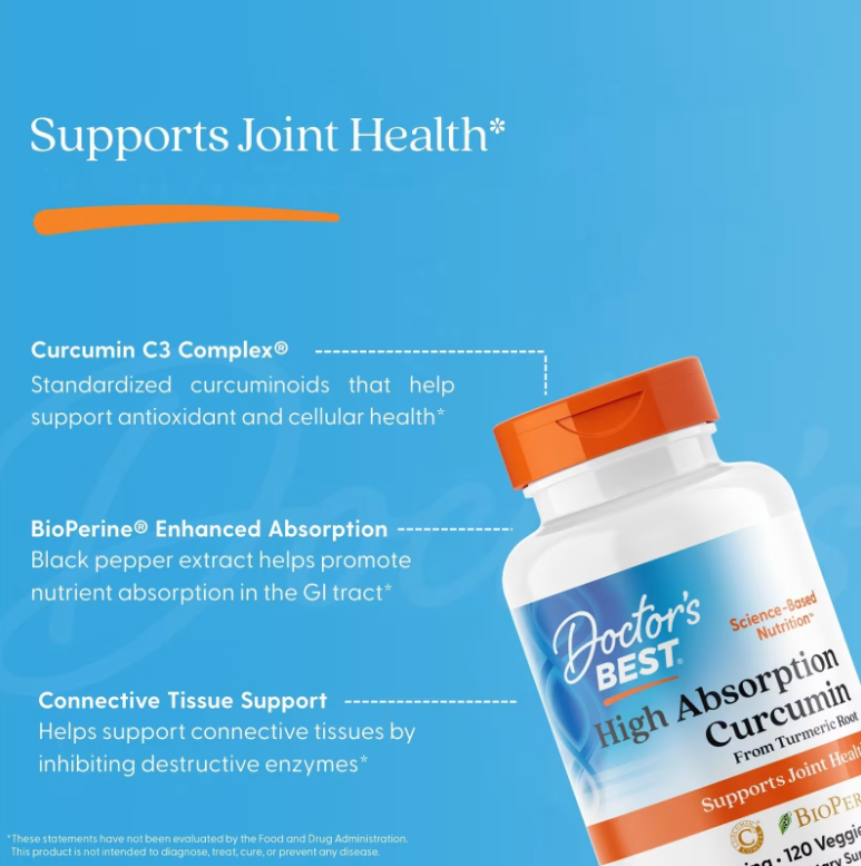 Doctor's Best Curcumina de Alta Absorción 1000mg | 120 Cápsulas Vegetales