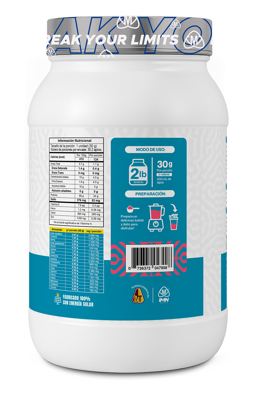 IMN Isolate 2lbs (908g) | 30 Porciones | IMN Nutrition