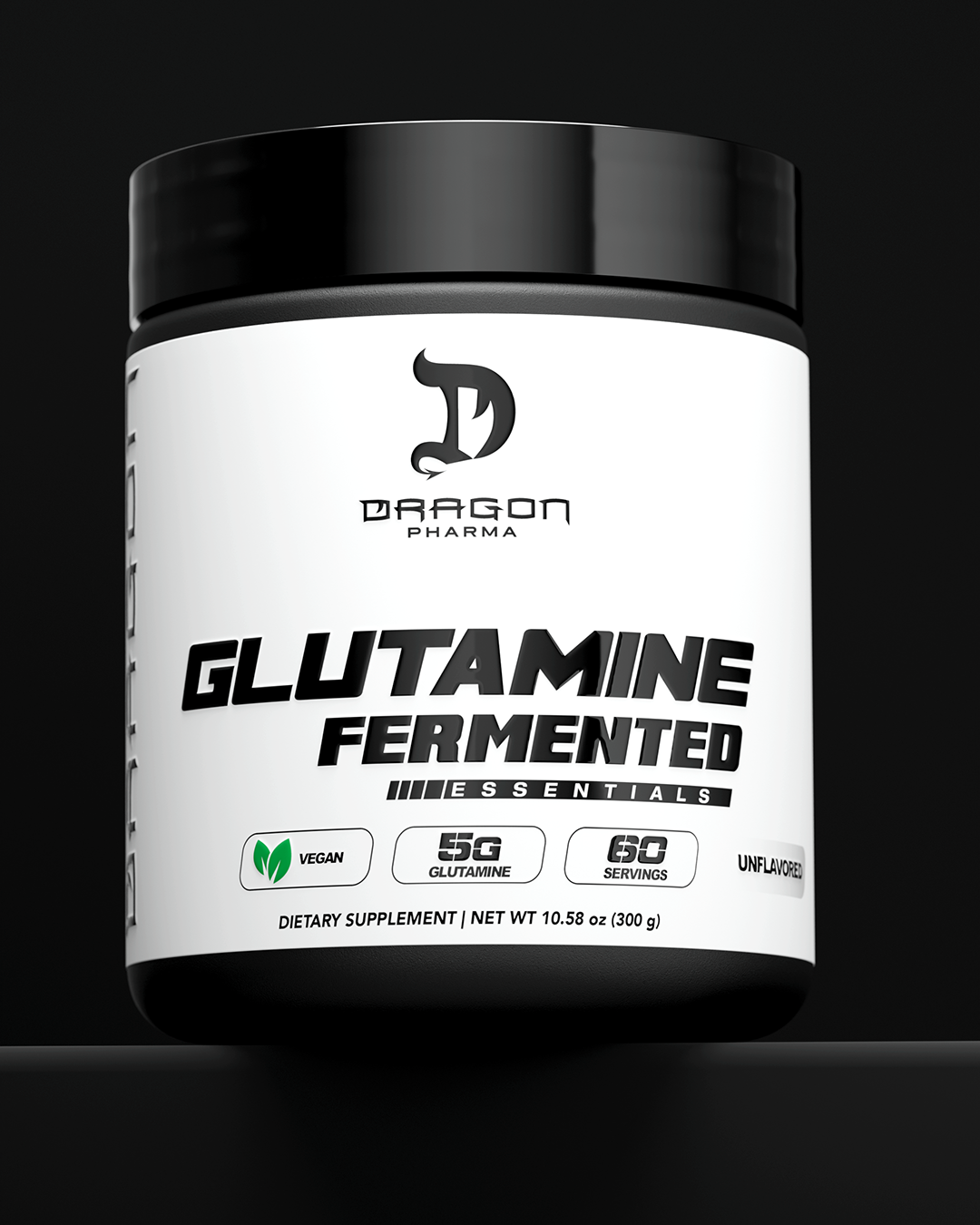 Dragon Pharma Glutamine Fermented Essentials 300 g sin sabor, imagen principal del producto