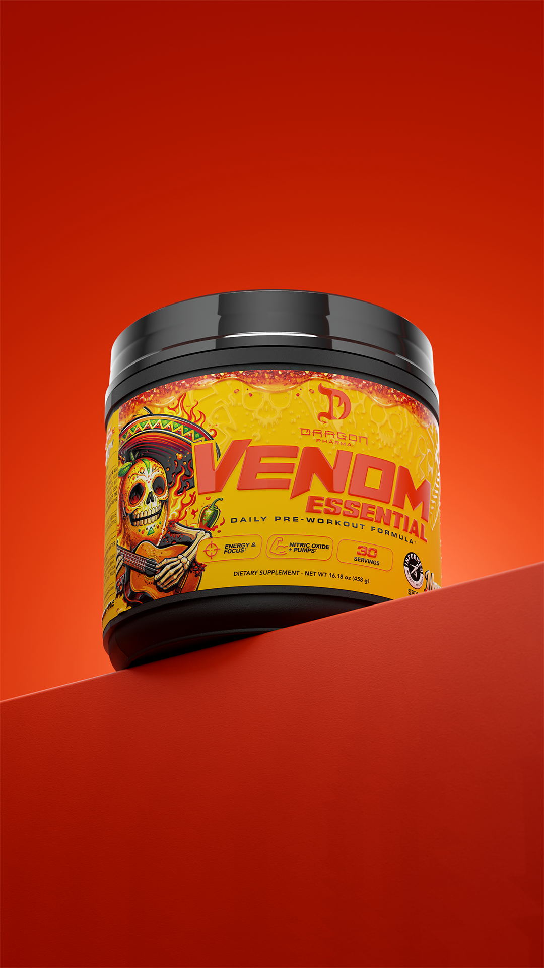 Envase Dragon Pharma Venom Essential Mangonada 30 servicios