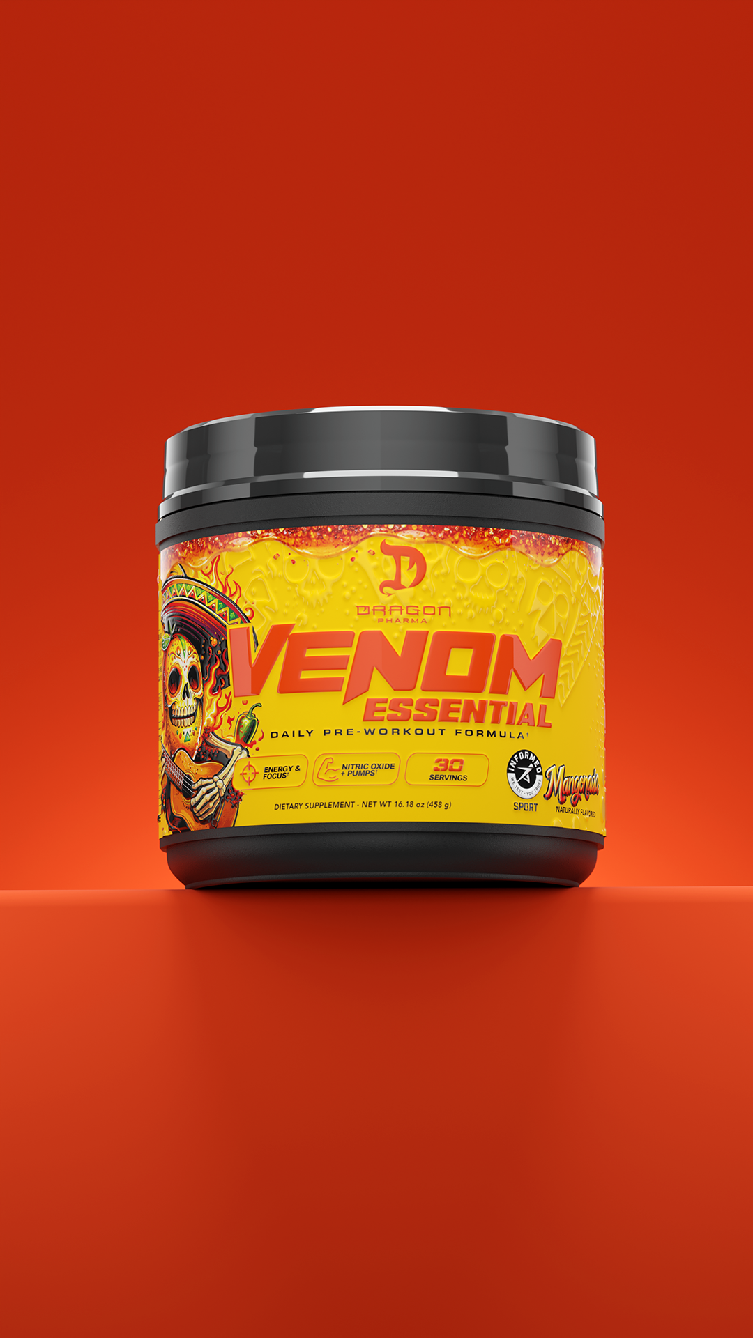 Dragon Pharma Venom Essential Mangonada en escena de producto