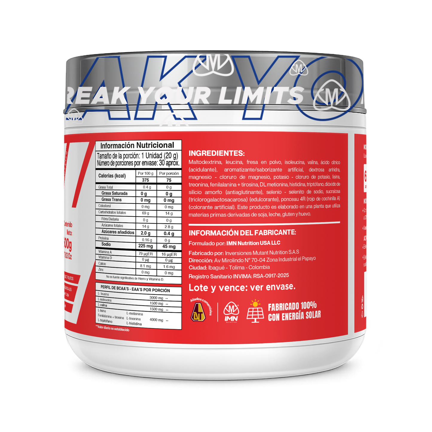 BCAA 2:1.1 (600g) | 30 Servicios | IMN Nutrition