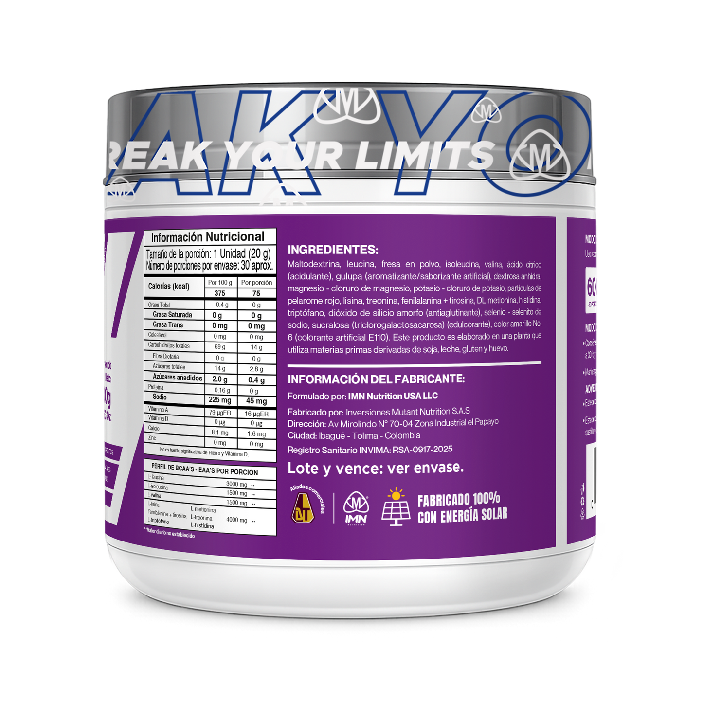 BCAA 2:1.1 (600g) | 30 Servicios | IMN Nutrition