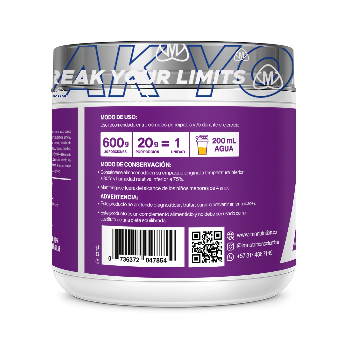 BCAA 2:1.1 (600g) | 30 Servicios | IMN Nutrition
