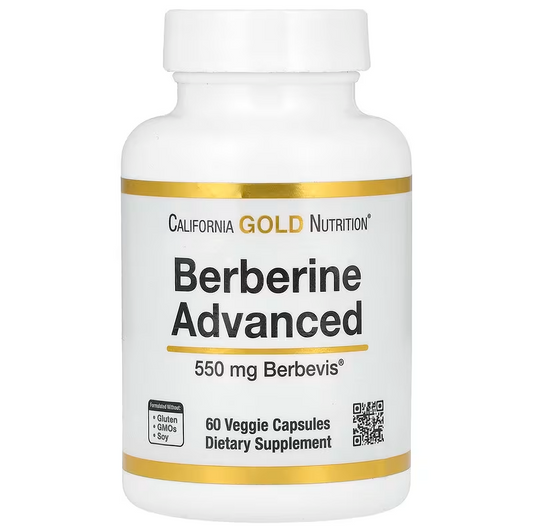 California Gold Nutrition – Berberina Avanzada Fitosoma 550 mg | 60 Cápsulas Vegetales