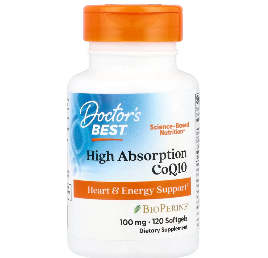 Doctor's Best CoQ10 100mg 120 Cápsulas Blandas - Frente