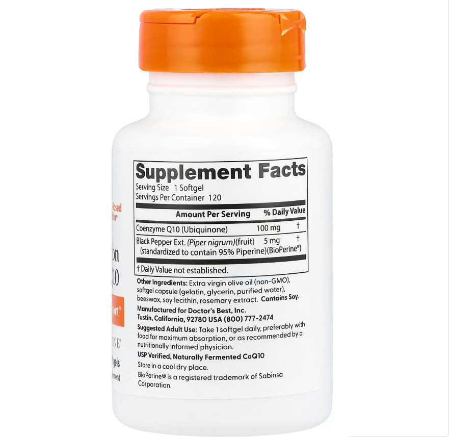Doctor's Best CoQ10 - Tabla Nutricional