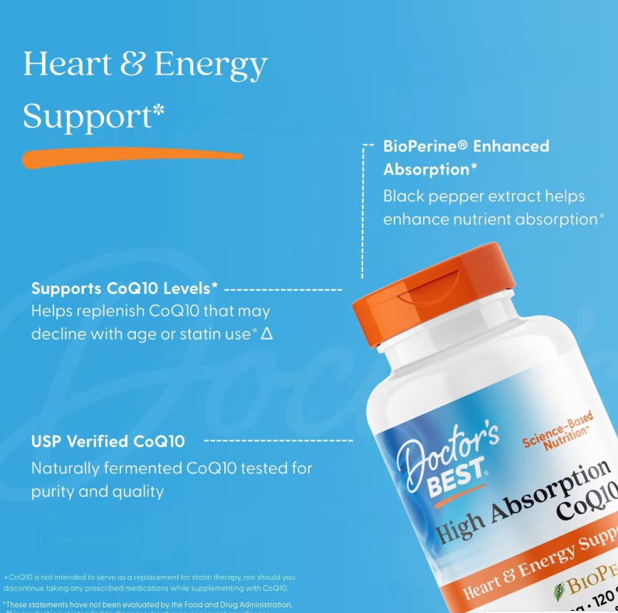 Doctor's Best CoQ10 - Heart & Energy Support