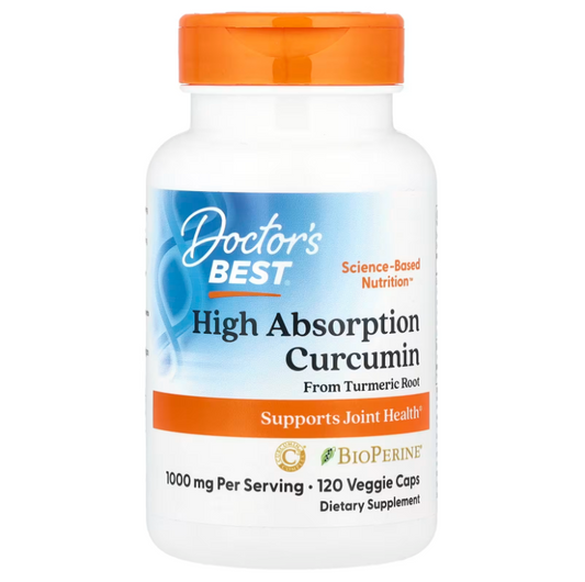 Doctor's Best Curcumina de Alta Absorción 1000mg | 120 Cápsulas Vegetales