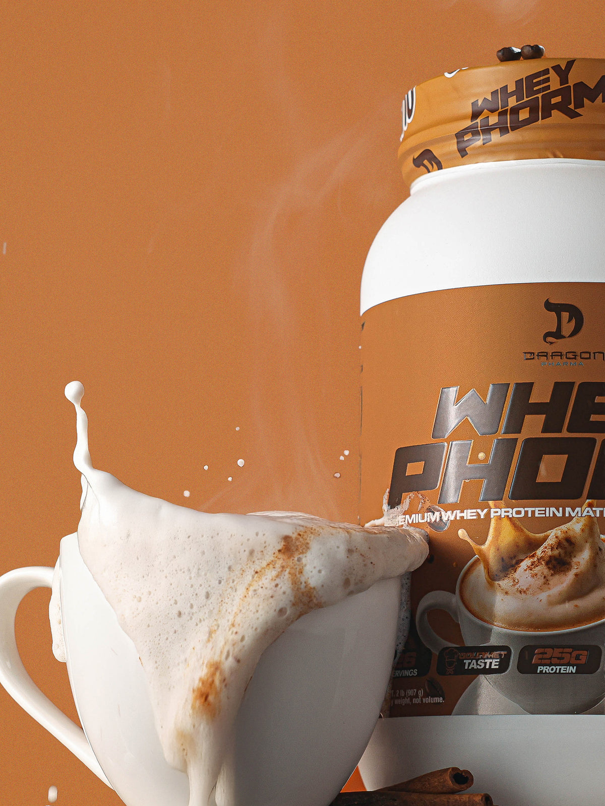 Dragon Pharma Whey Phorm Cappuccino con café y canela