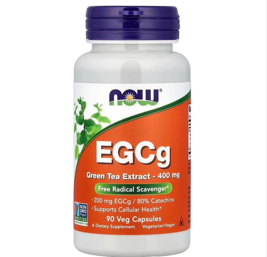 NOW Foods EGCg Extracto de Té Verde — tabla de información nutricional y suplementos