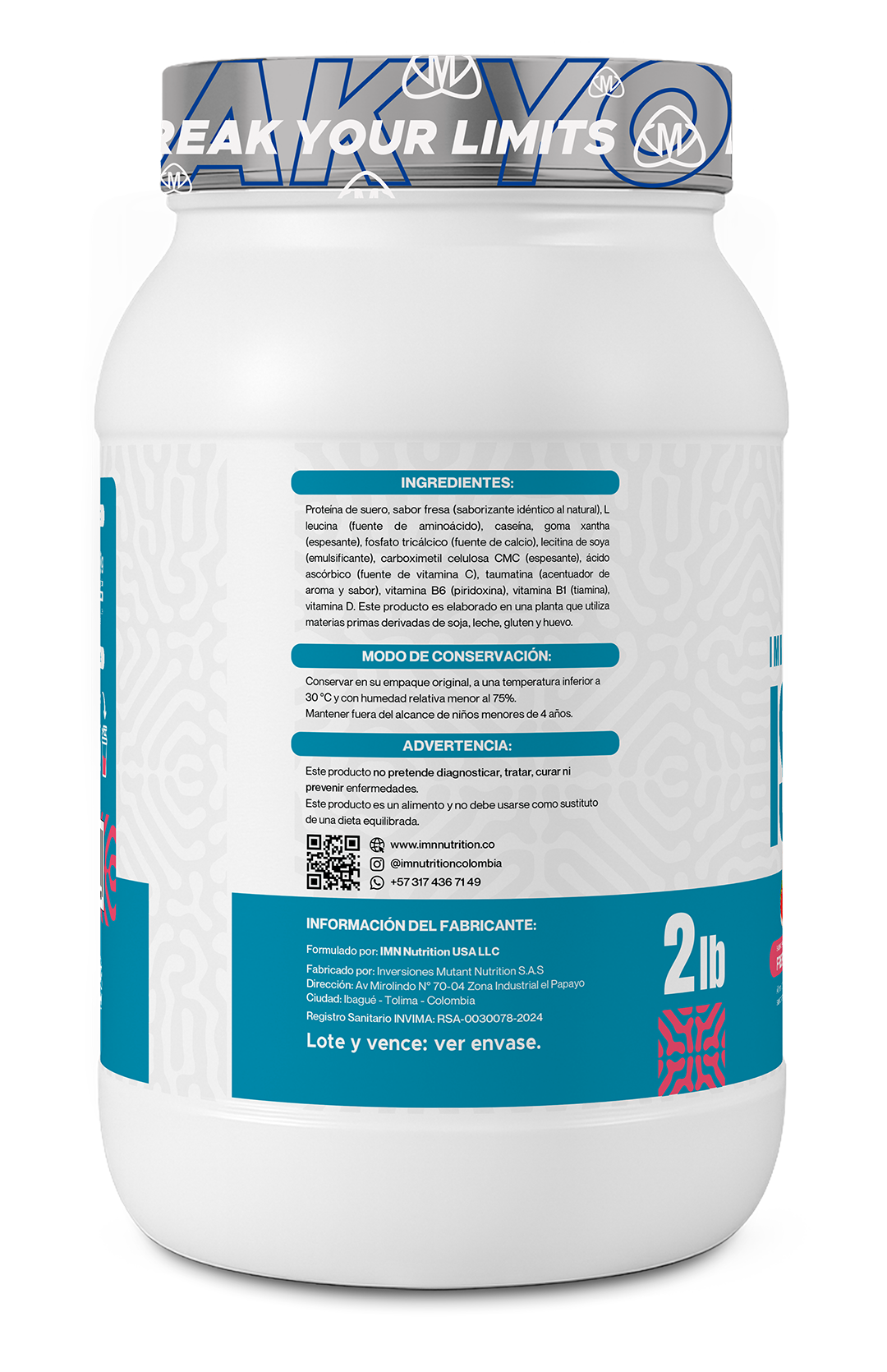 IMN Isolate 2lbs (908g) | 30 Porciones | IMN Nutrition