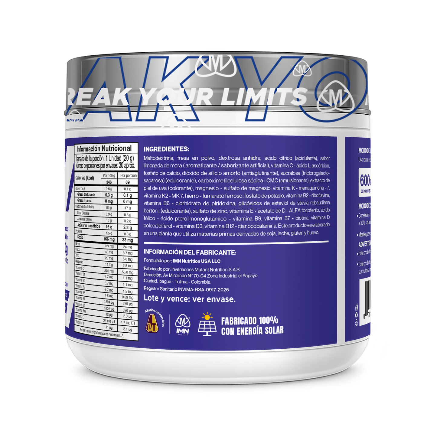 Multimn (600g) | 30 Servicios | INVIMA | IMN Nutrition