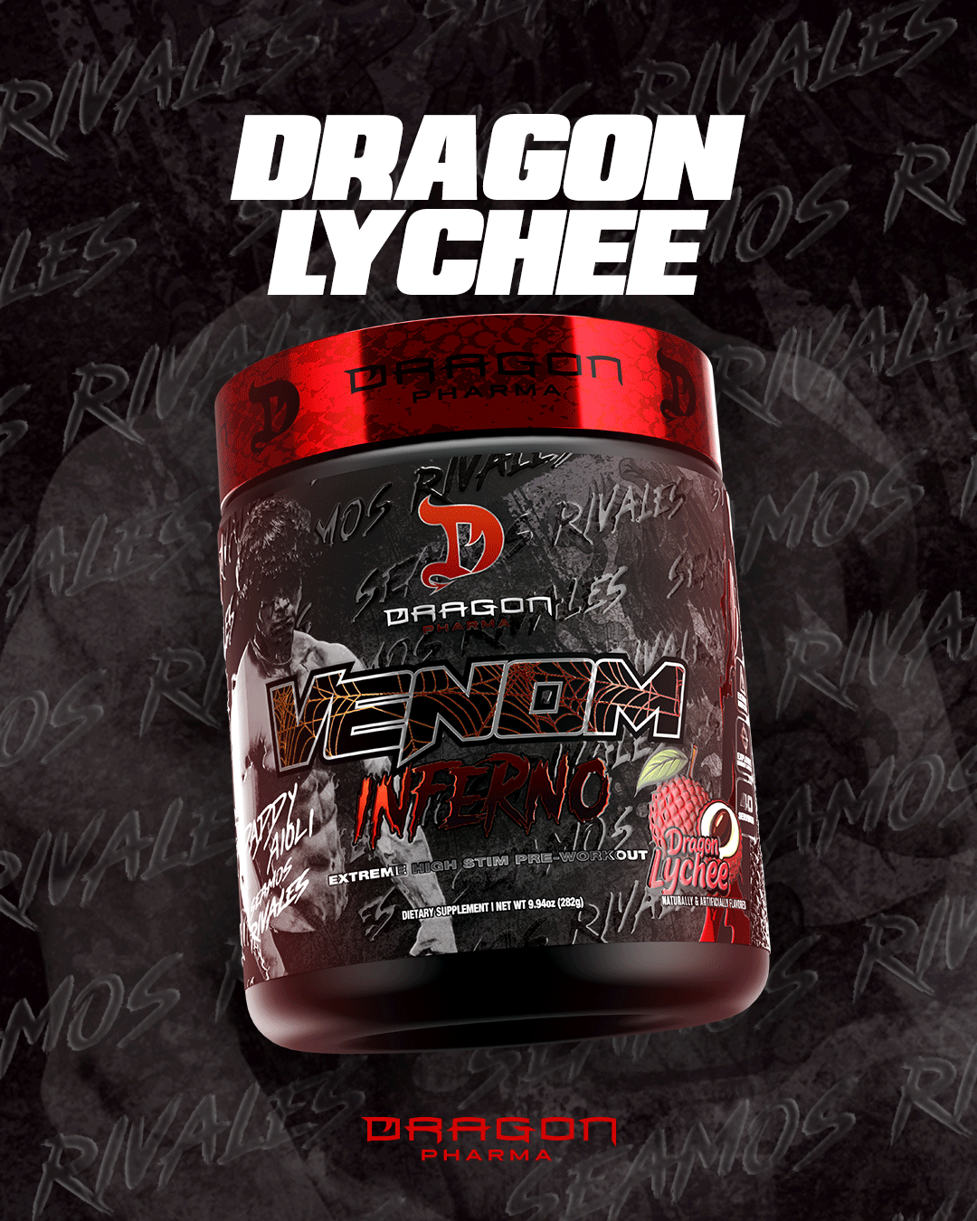 Dragon Pharma Venom Inferno Dragon Lychee, presentación frontal