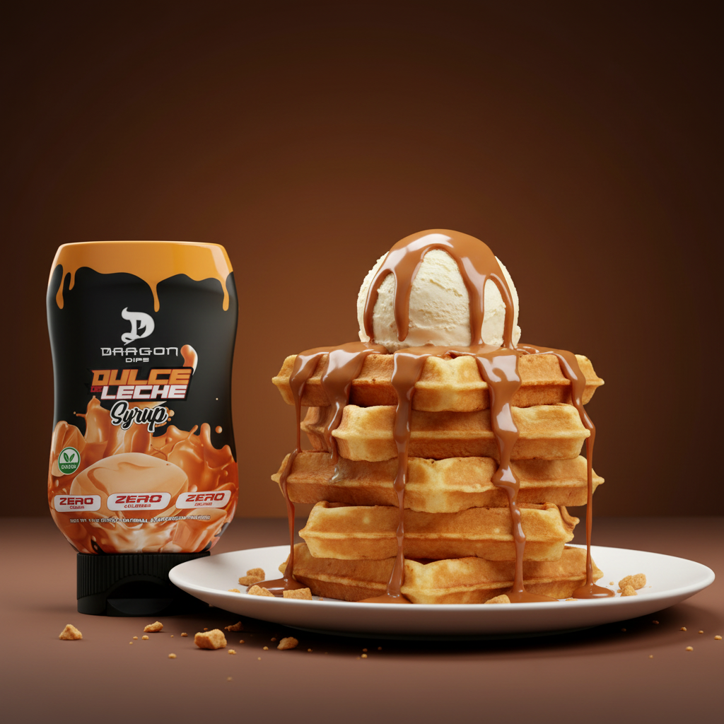 Dragon Dips Dulce de Leche Syrup con postre