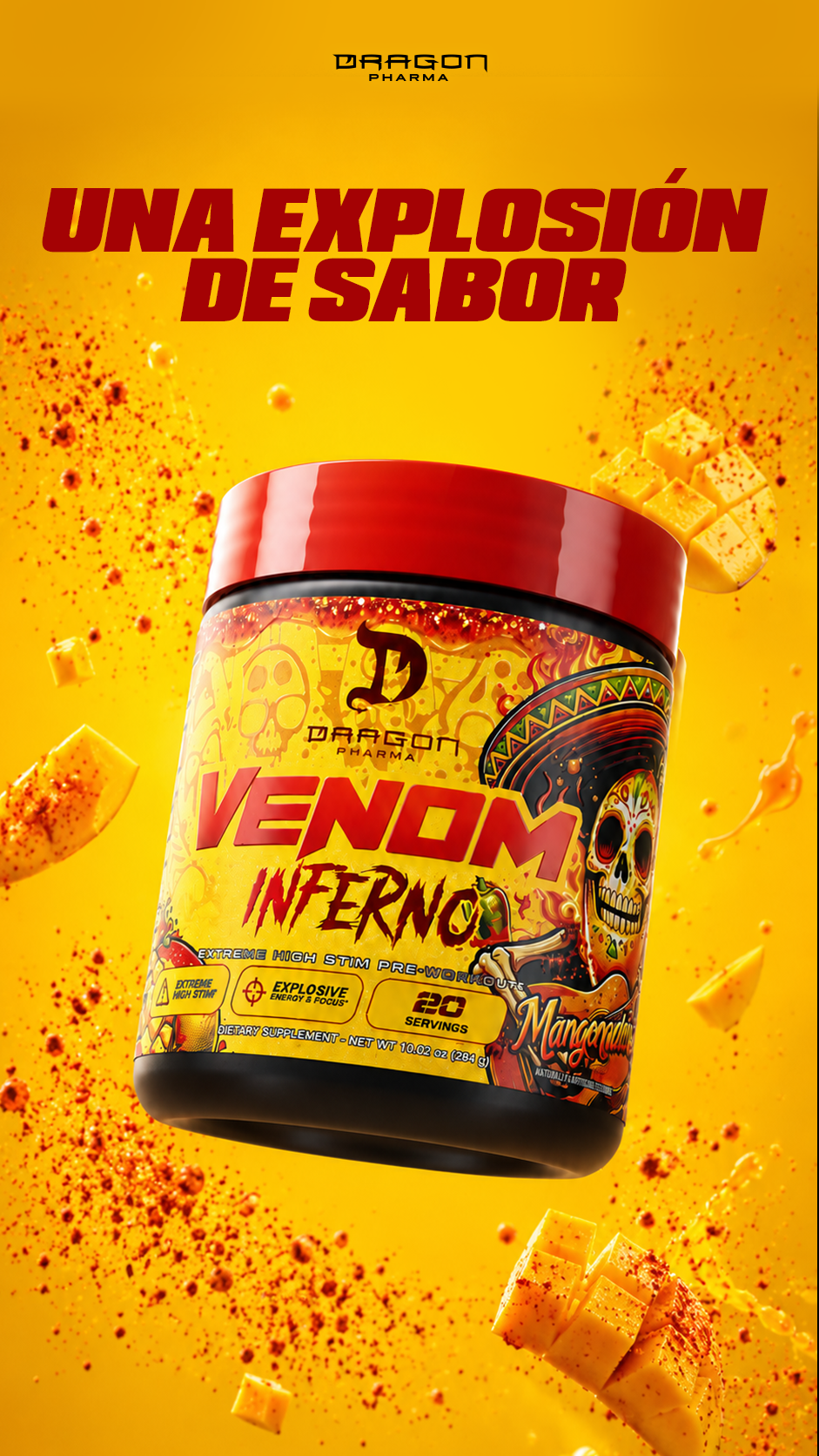 Dragon Pharma Venom Inferno Mangonada sabor Mangonada con mango y especias